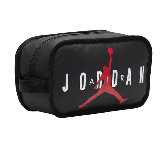 Nike Air Jordan Men's Travel Dopp Kit Clutch Toiletries Bag Black White Red NWT - Picture 3 of 6